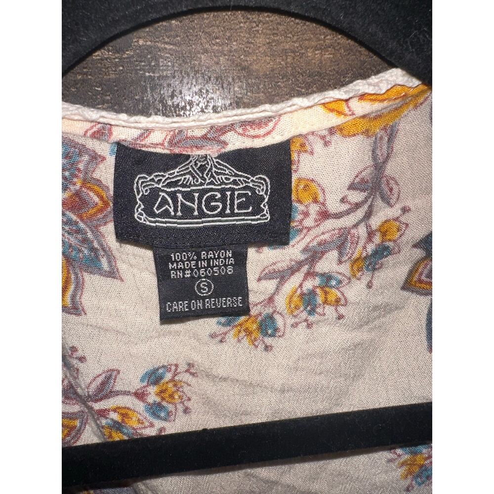 Angie 100% rayon Floral Print Boho Kimono Cardigan Size Small - Picture 3 of 4